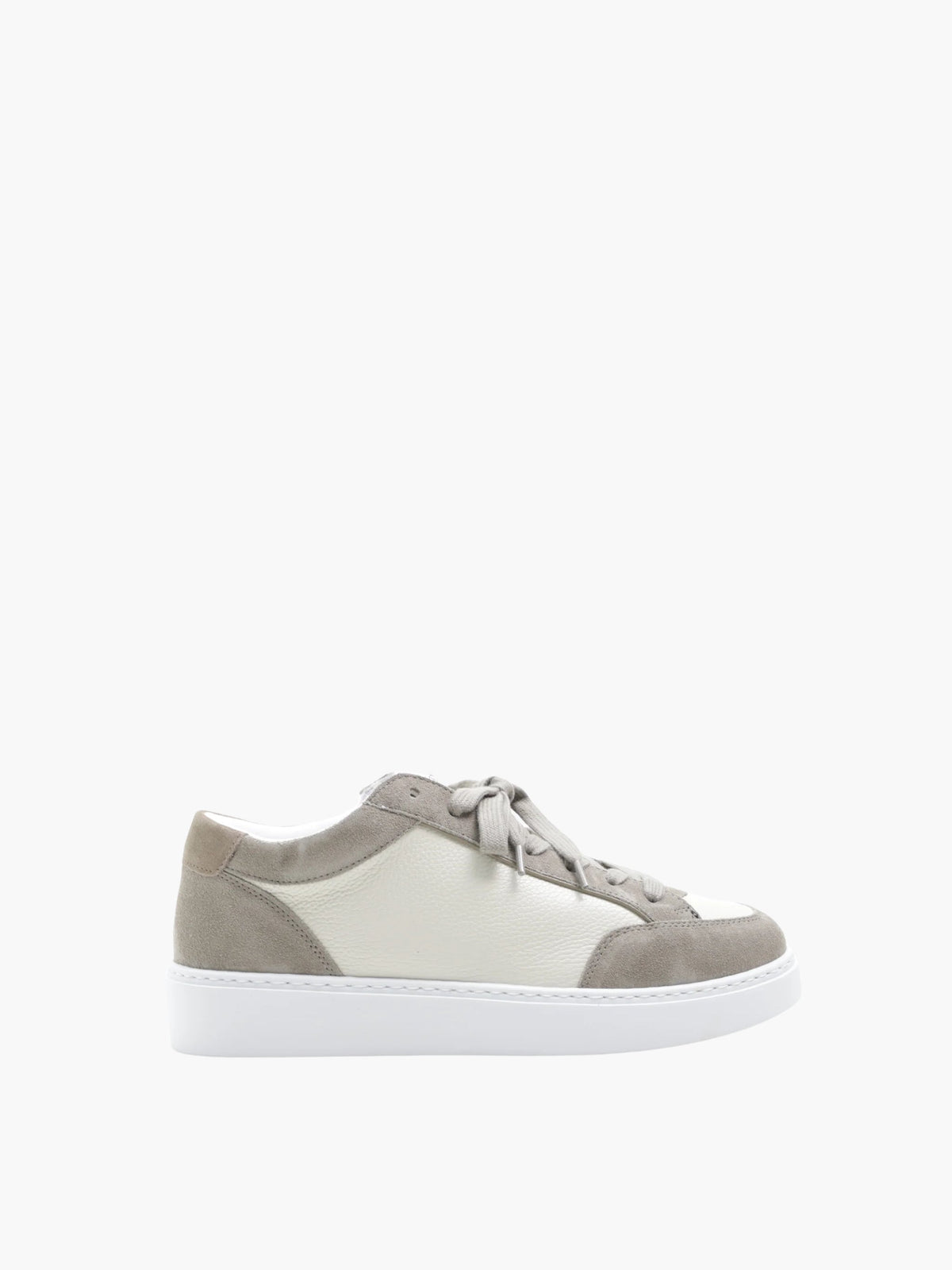 Cleens Sneakers C28 Suede Border White/Light Grey