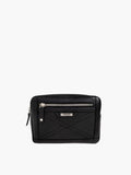 Iceberg Bag Silver Zip Leather Black