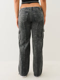 True Religion Lr Relaxed Baggy Cargo Big T Black