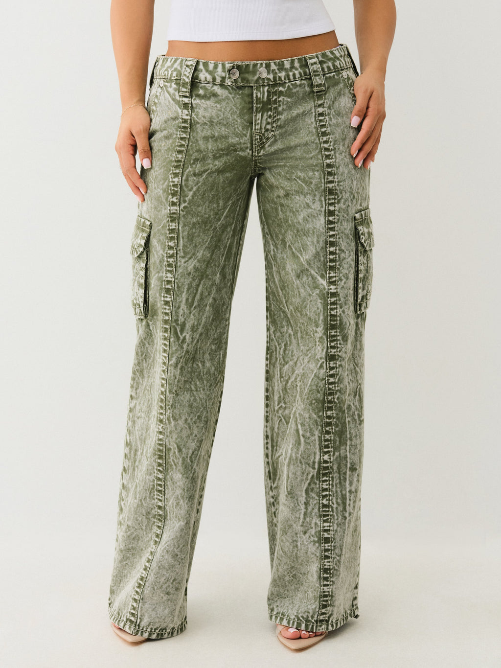 True Religion Lr Relaxed Baggy Cargo Big T Kalamata