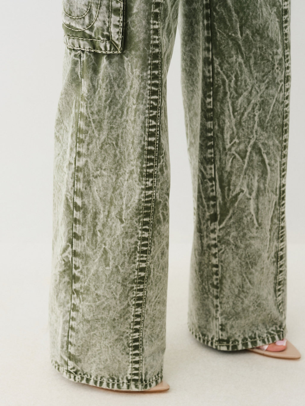 True Religion Lr Relaxed Baggy Cargo Big T Kalamata