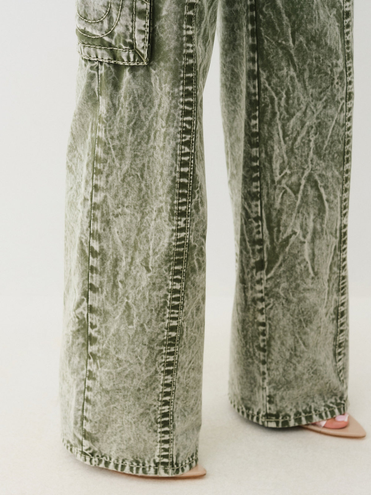 True Religion Lr Relaxed Baggy Cargo Big T Kalamata