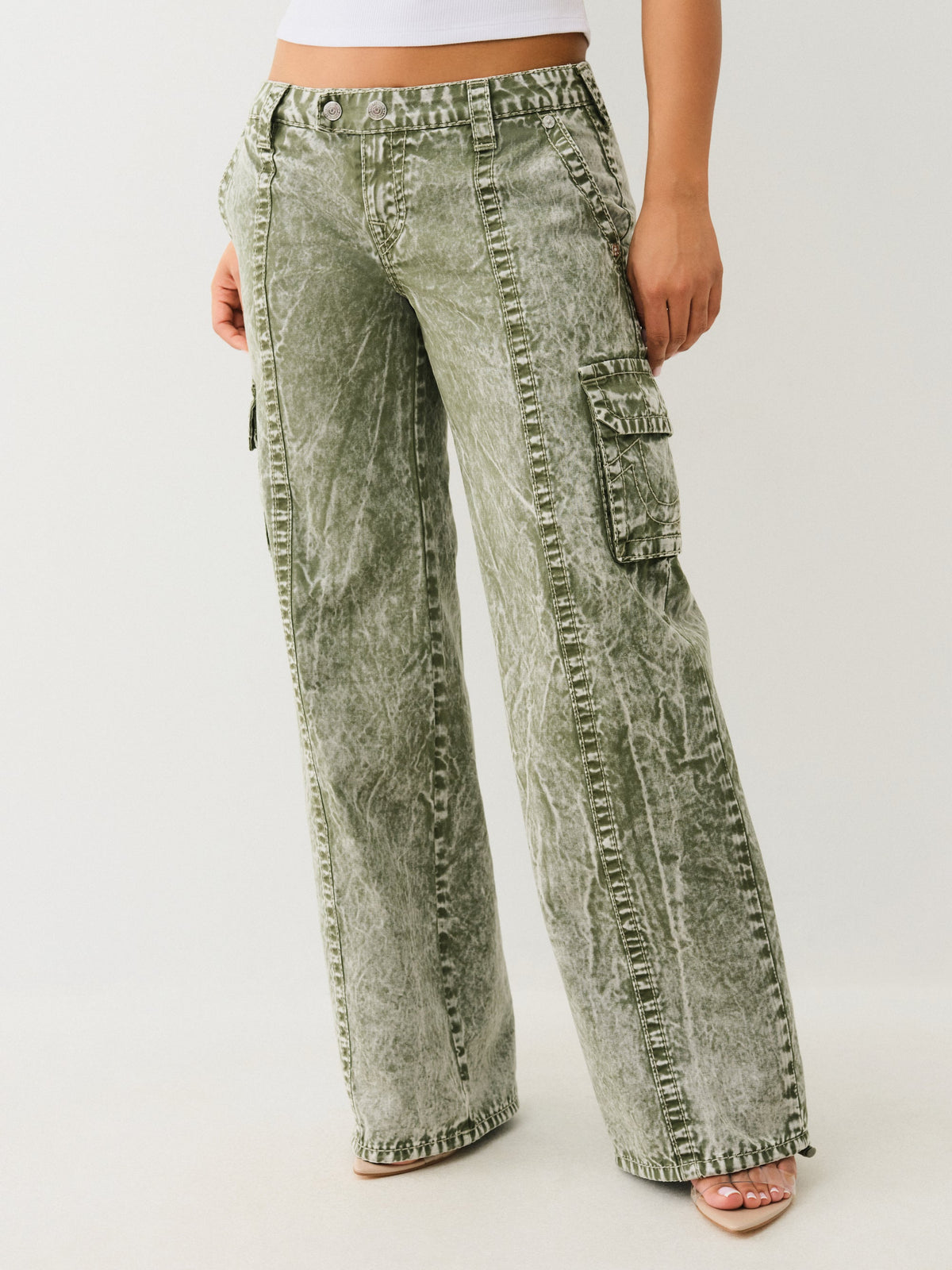True Religion Lr Relaxed Baggy Cargo Big T Kalamata