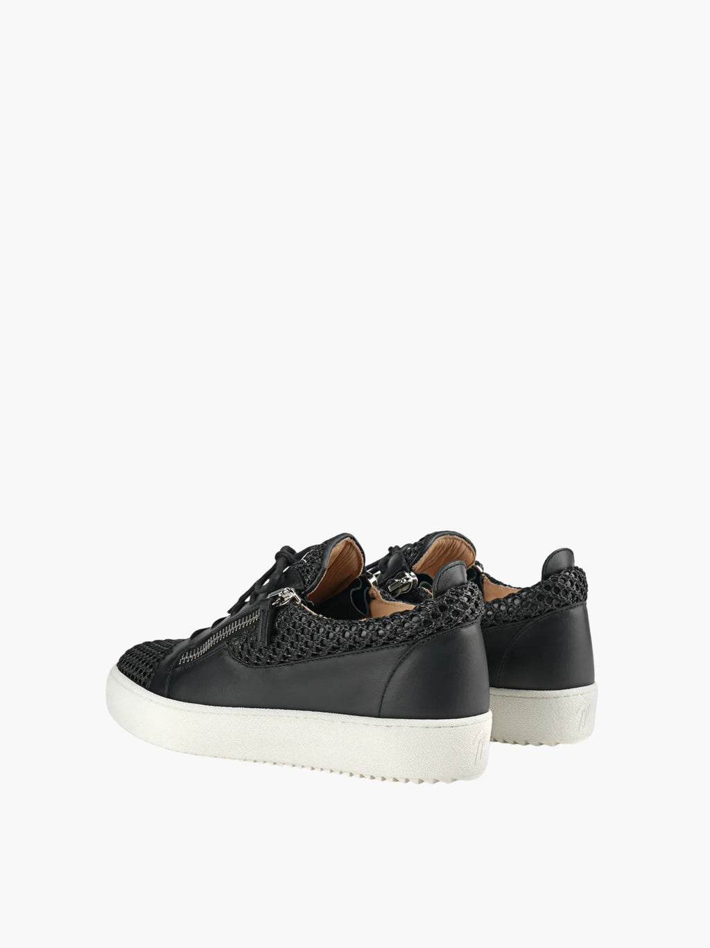 Giuseppe Zanotti Sneakers Z74 Mesh Silver Zip Black