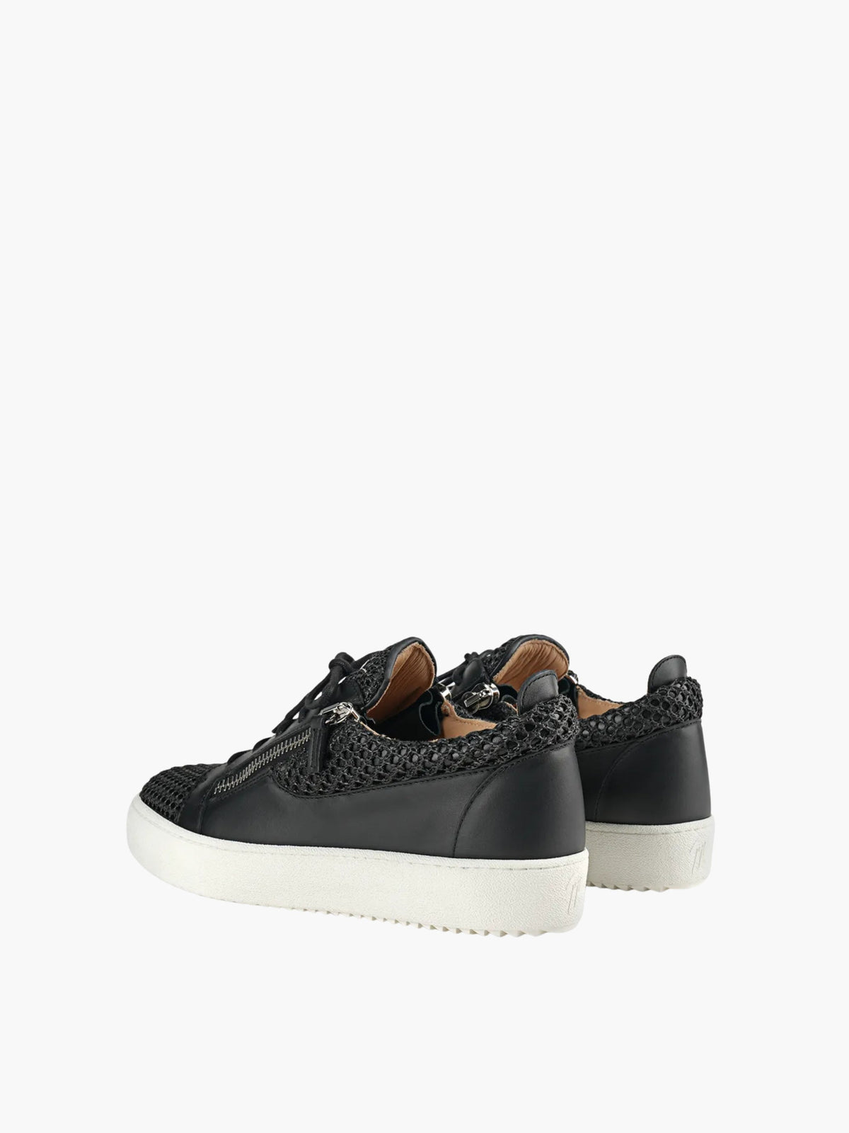 Giuseppe Zanotti Sneakers Z74 Mesh Silver Zip Black