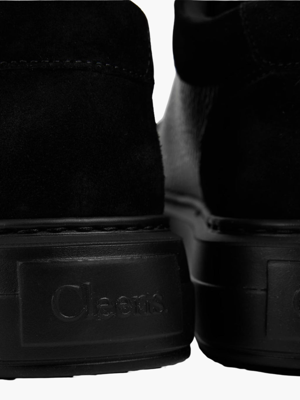 Cleens Sneakers C23 Suede Border Lace Up Black
