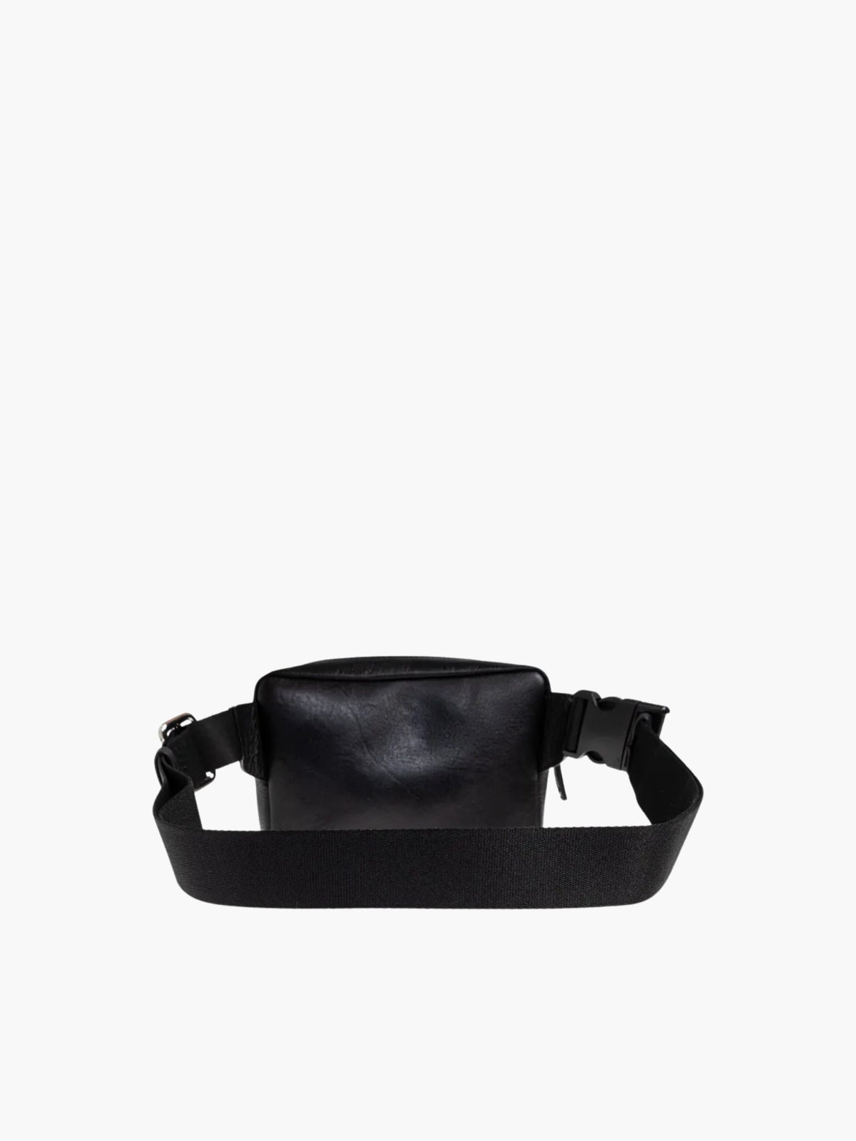 Iceberg Bag Silver Zip Leather Black