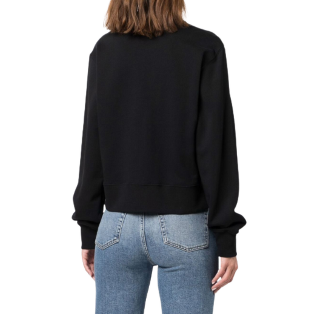 MSGM Sweater Slim Logo Black-Silver