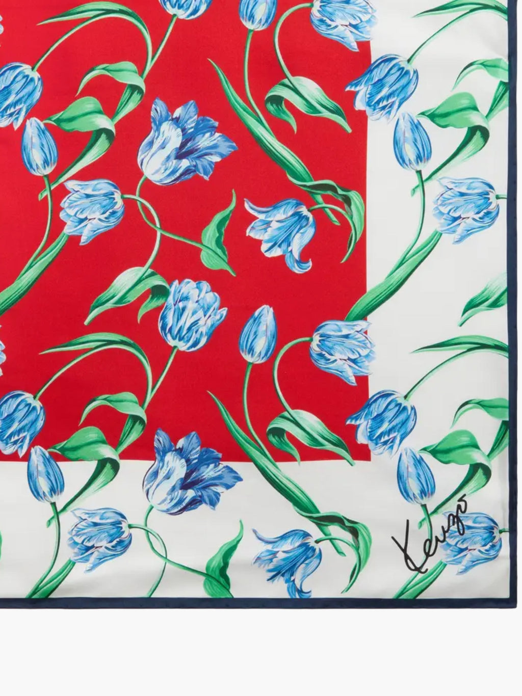 Kenzo Scarf Square Nylon Cherry