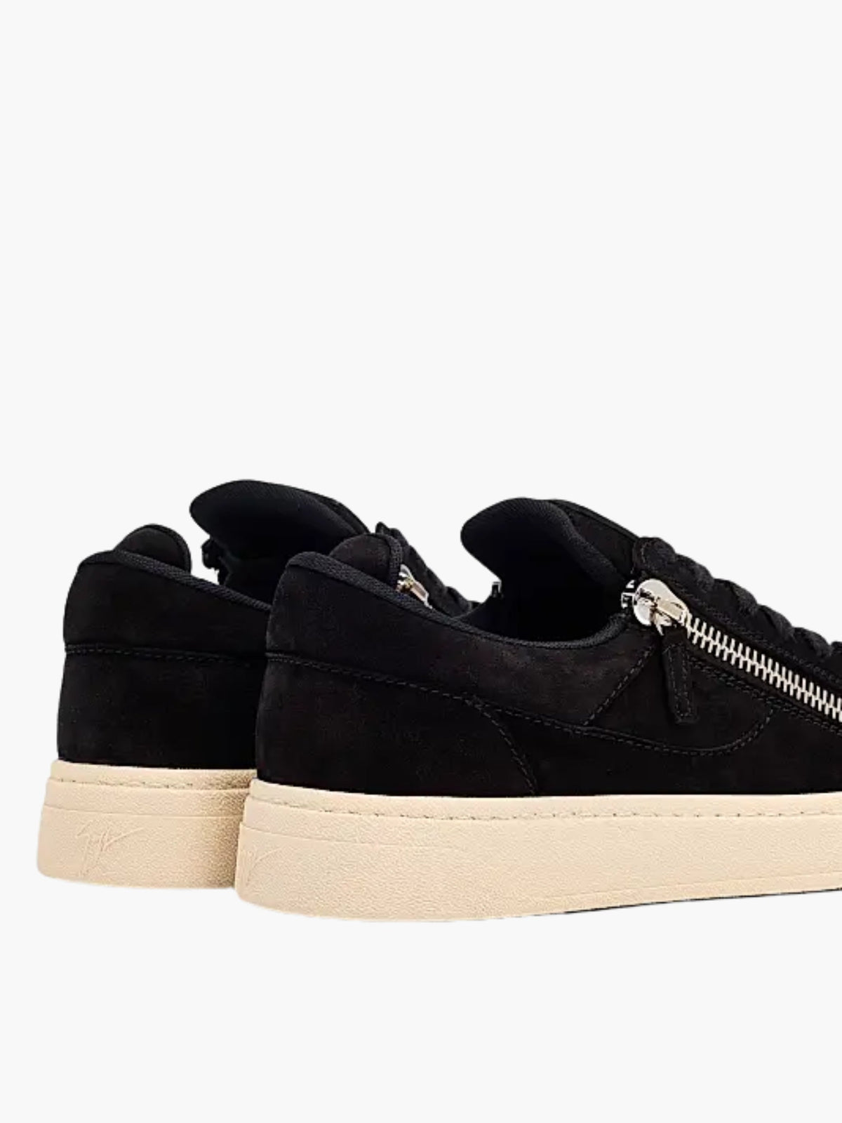 Giuseppe Zanotti Sneakers Z72 Suede Silver Zip Black