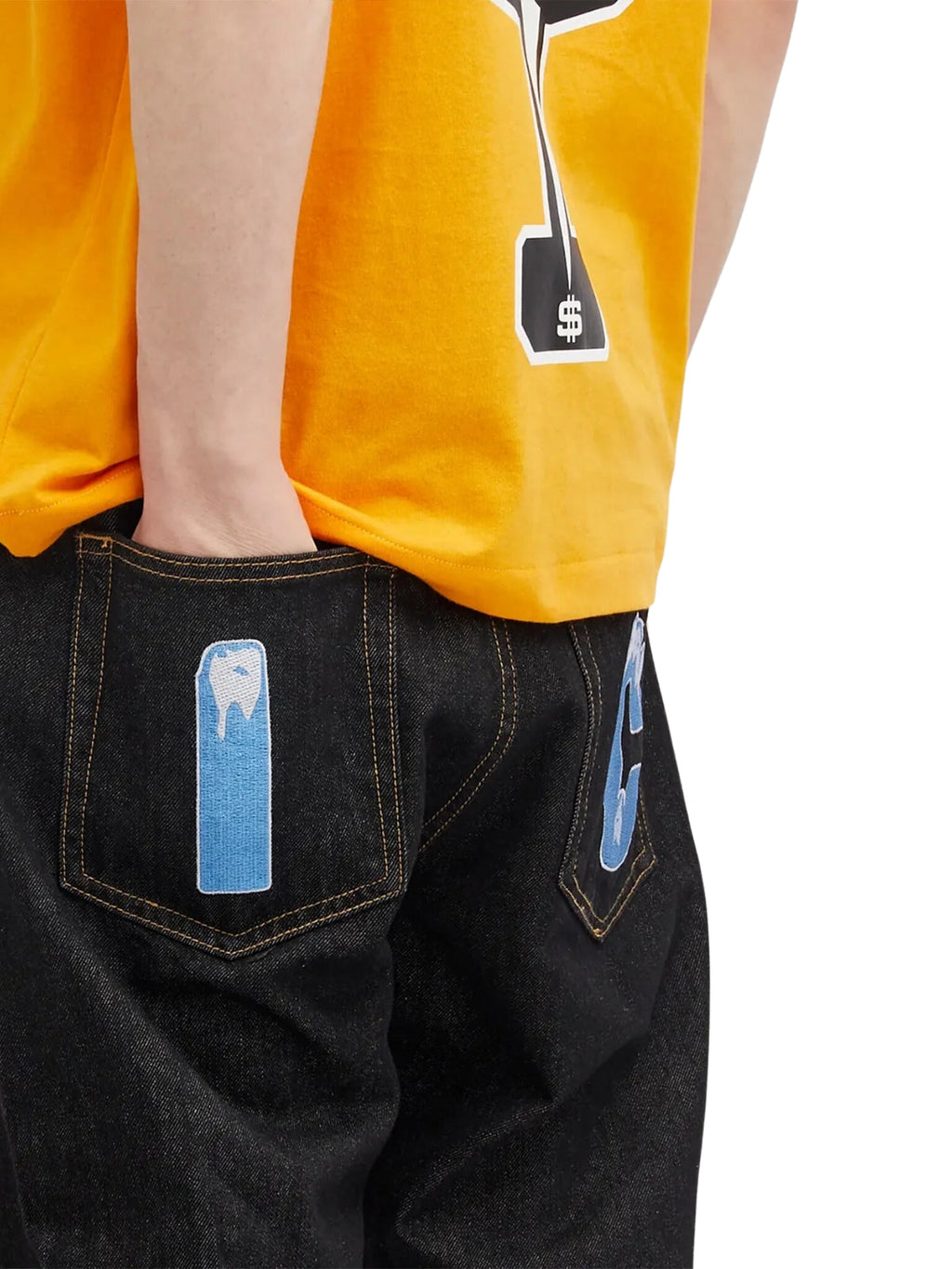 Ice-Cream Jeans Running Dog Light Black