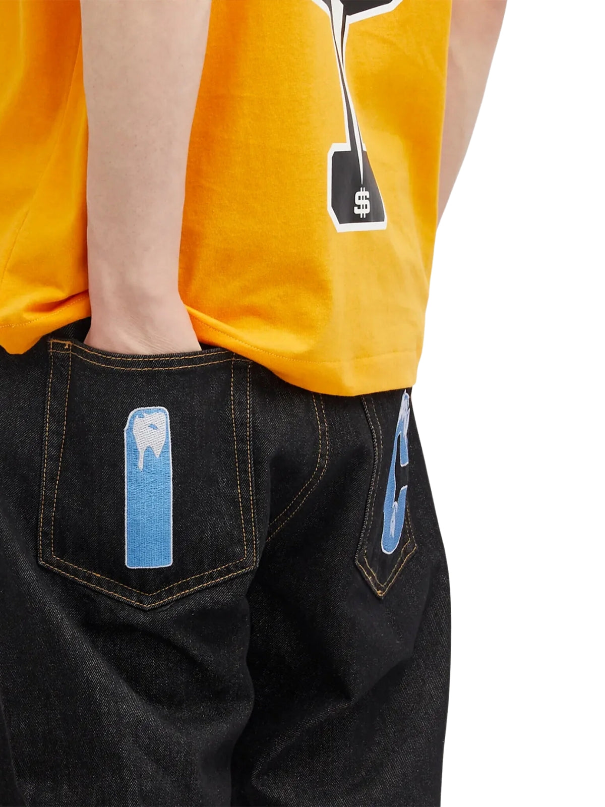 Ice-Cream Jeans Running Dog Light Black