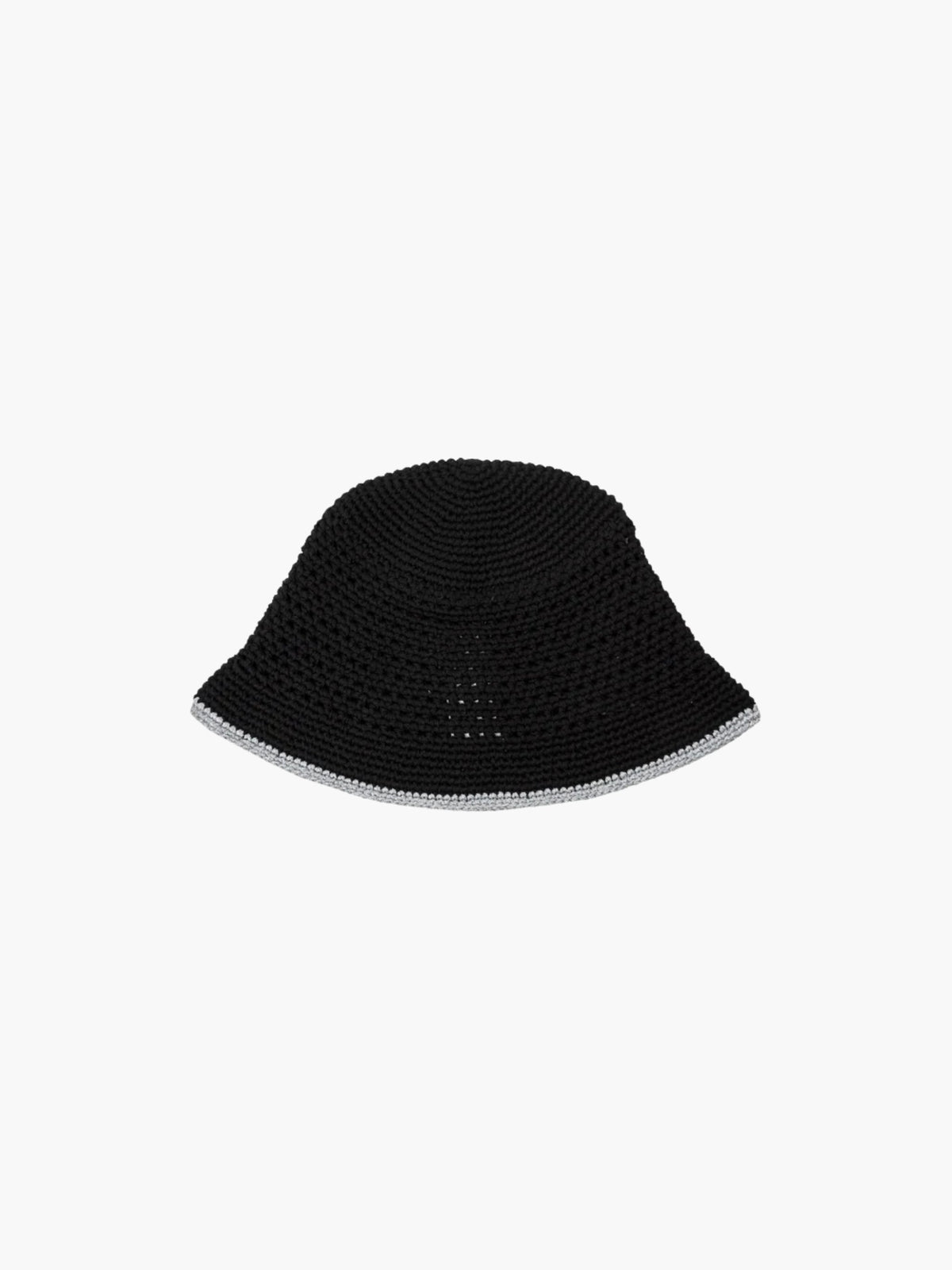 Casablanca Hat Silver Emblem Crochet Black