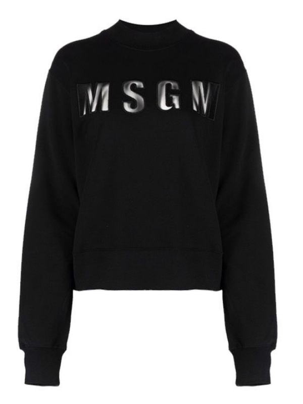 MSGM Sweater Slim Logo Black-Silver