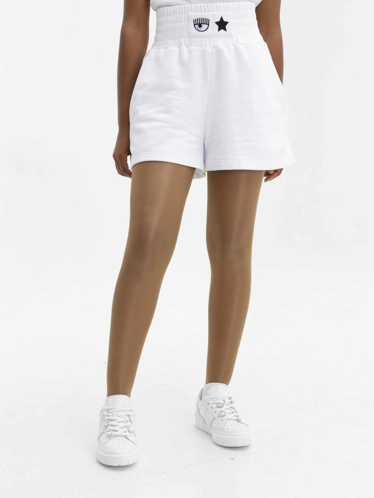 Chiara Ferragni Shorts Elastic Logo White