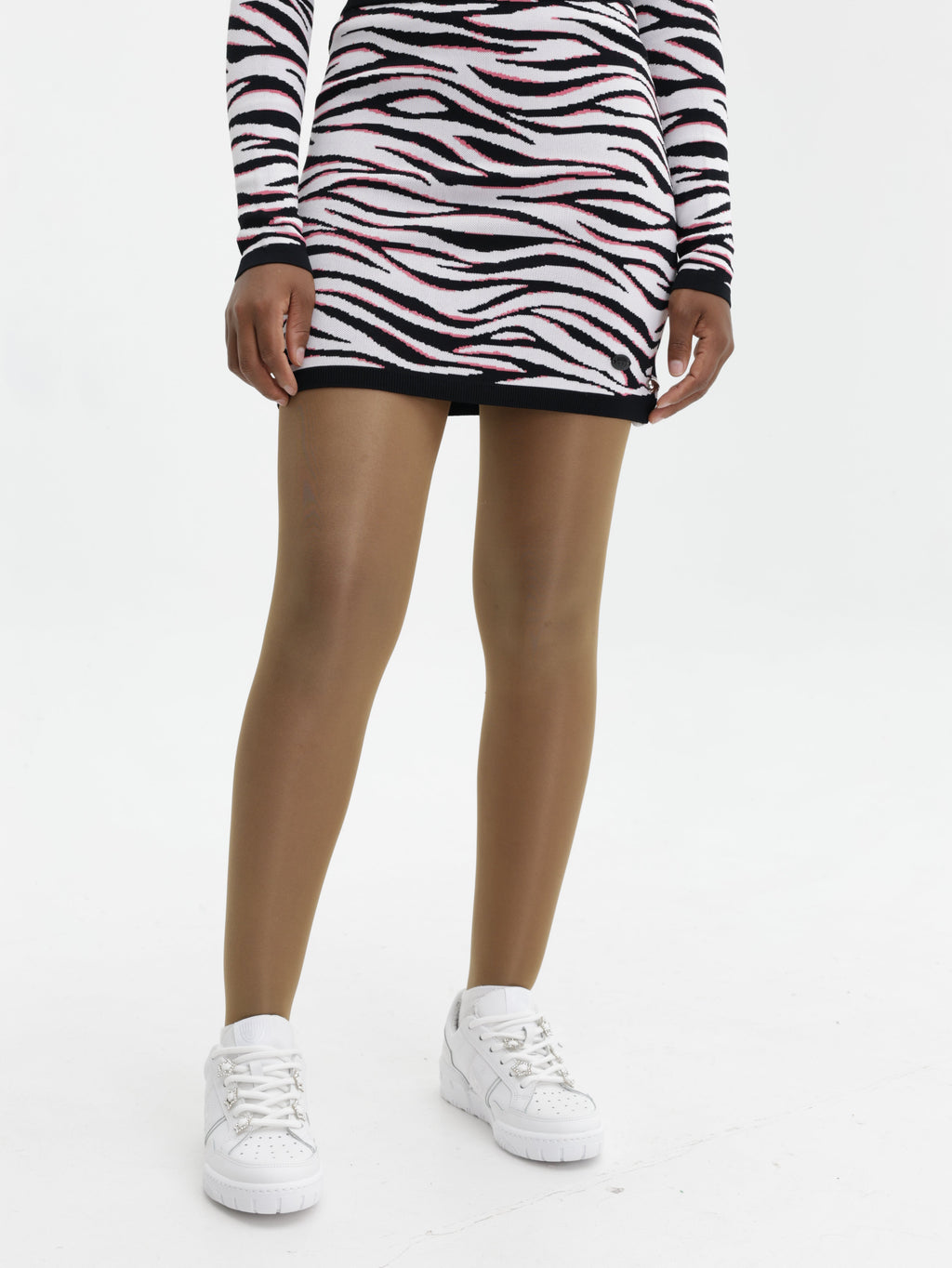 Chiara Ferragni Skirt Zebra Black-White