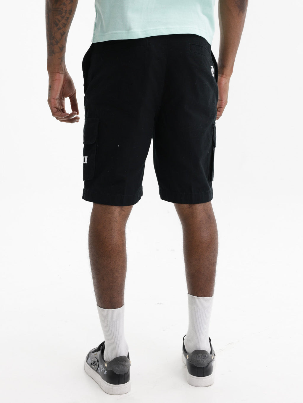 Karl Kani Cargo Shorts Retro Washed Black