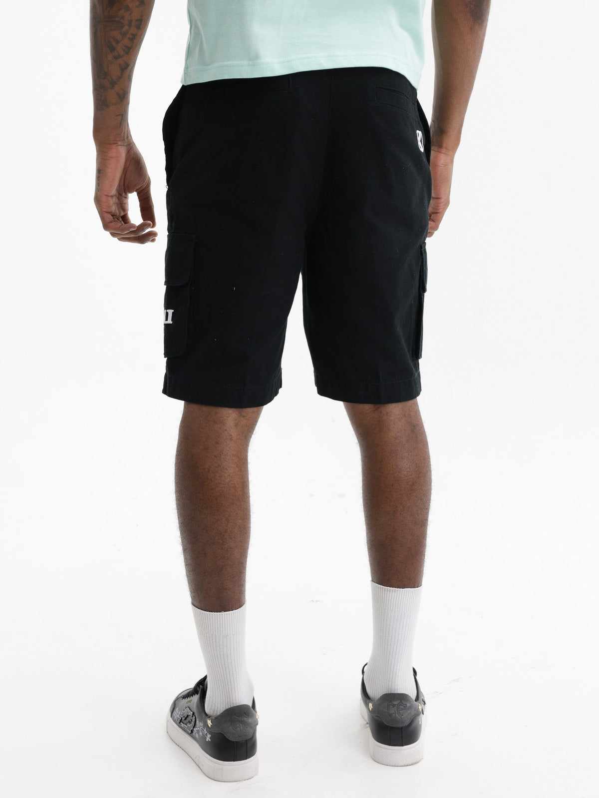 Karl Kani Cargo Shorts Retro Washed Black