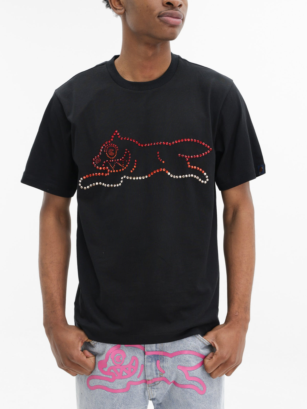 Ice-cream T-Shirt Crystal Dog Black