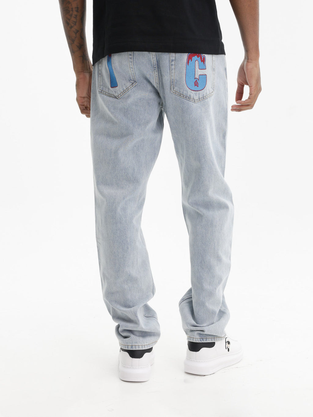 Ice-cream Jeans Crystal Dog Denim Light Wash