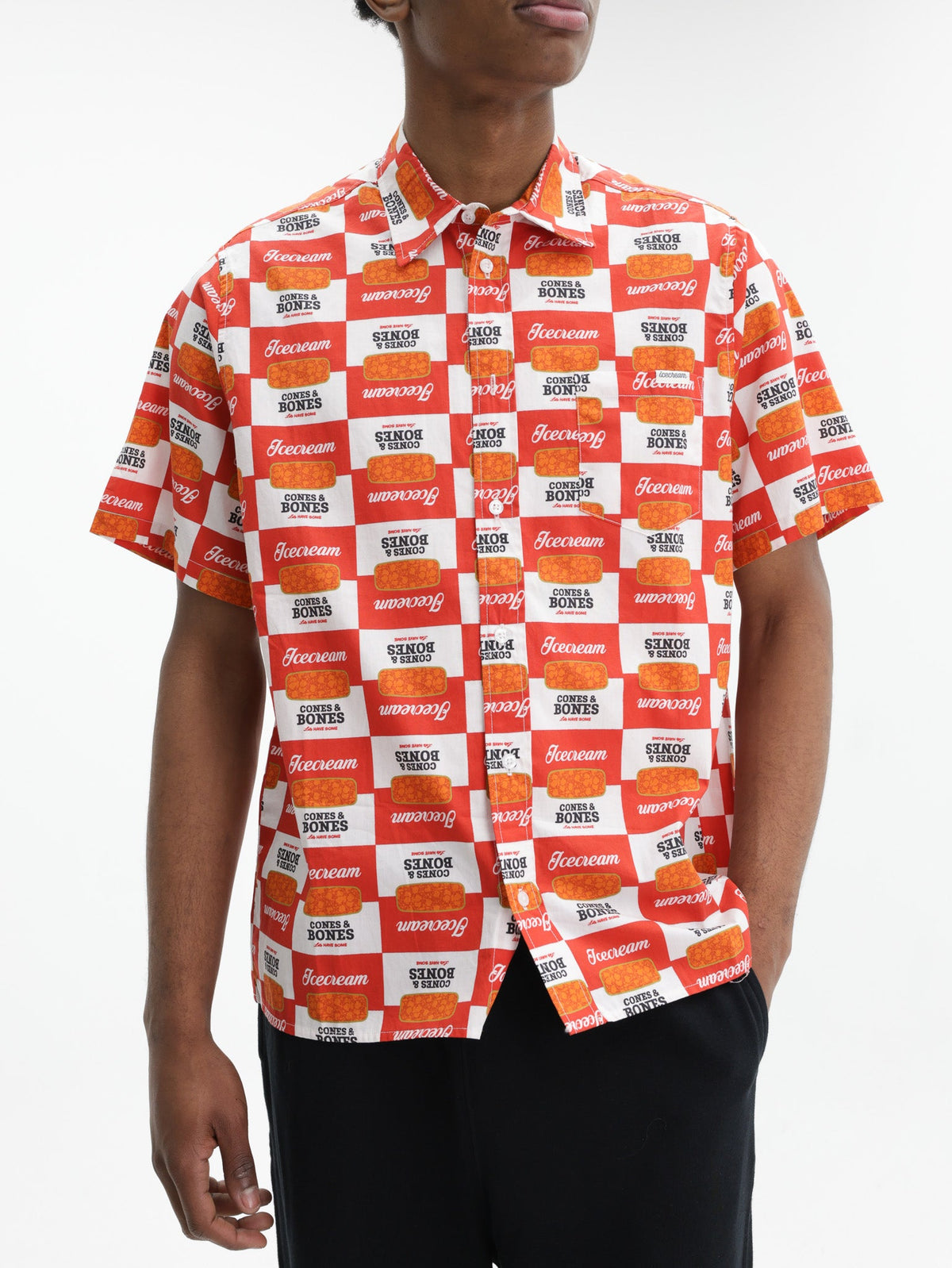 Ice-Cream Shirt Canned Goods White-Red