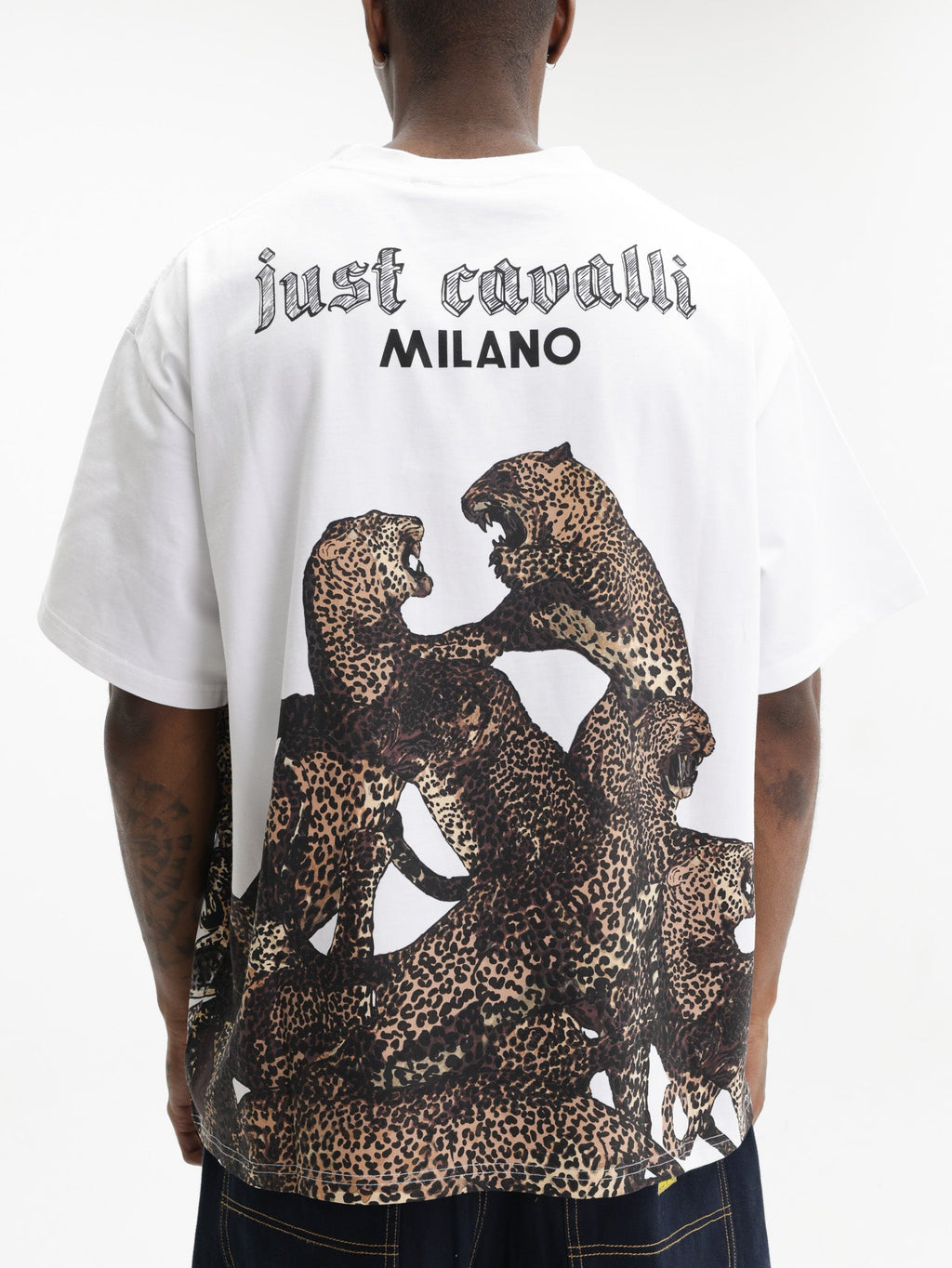 Just Cavalli T-Shirt Full Leopard White
