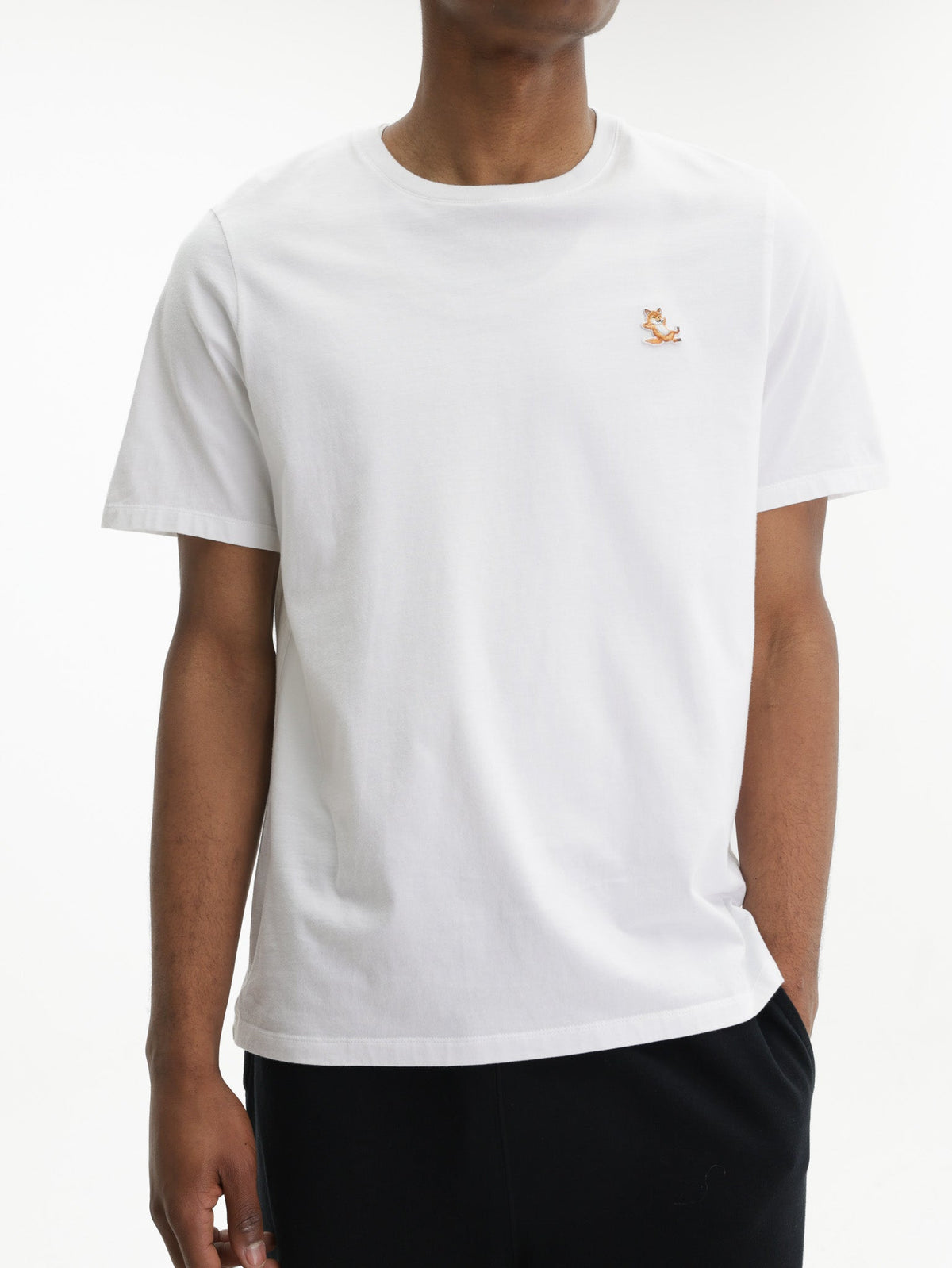 Maison Kitsune T-Shirt Chillax Fox Patch White