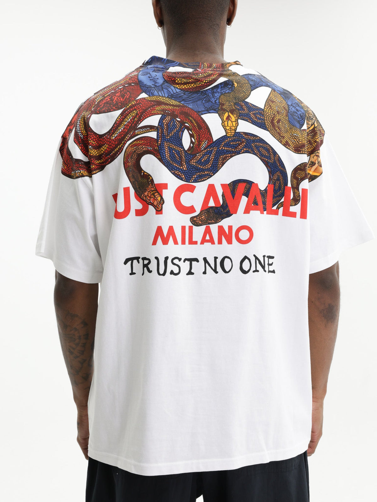 Just Cavalli T-Shirt Full Snake White