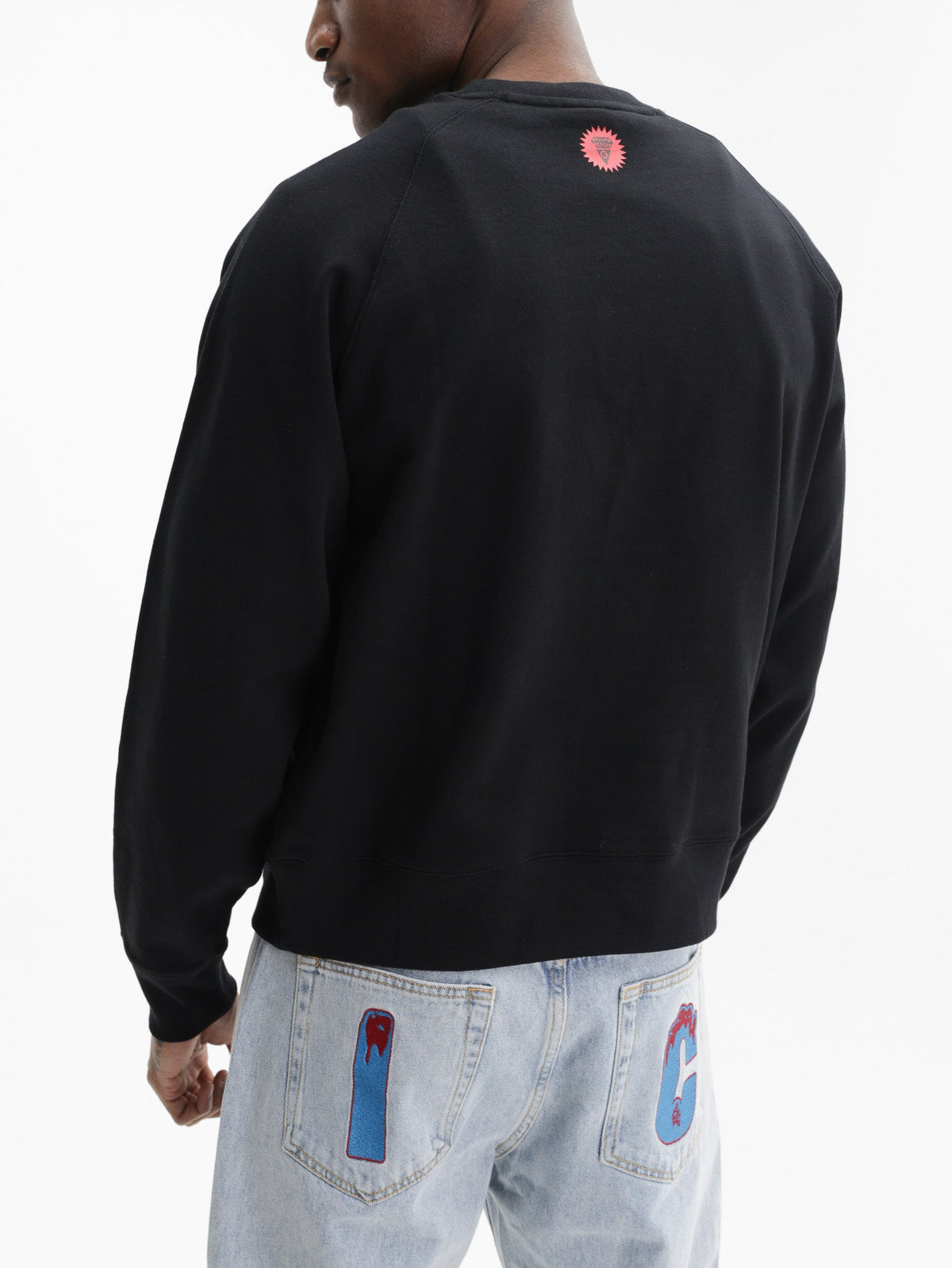 Ice-cream Sweater Glitter Running Dog Black