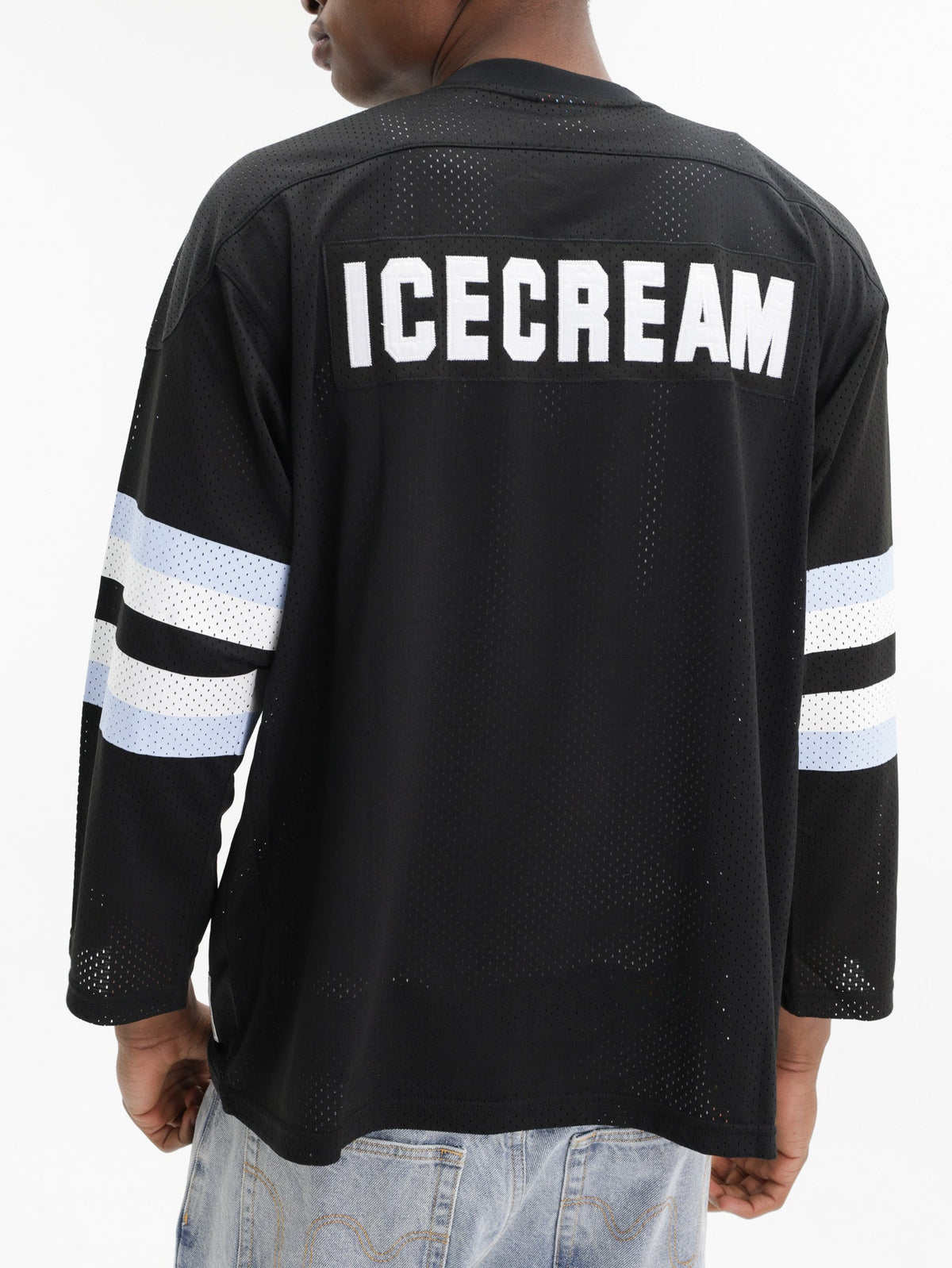 Ice-cream Shirt Checkered Collar Ss Black/white
