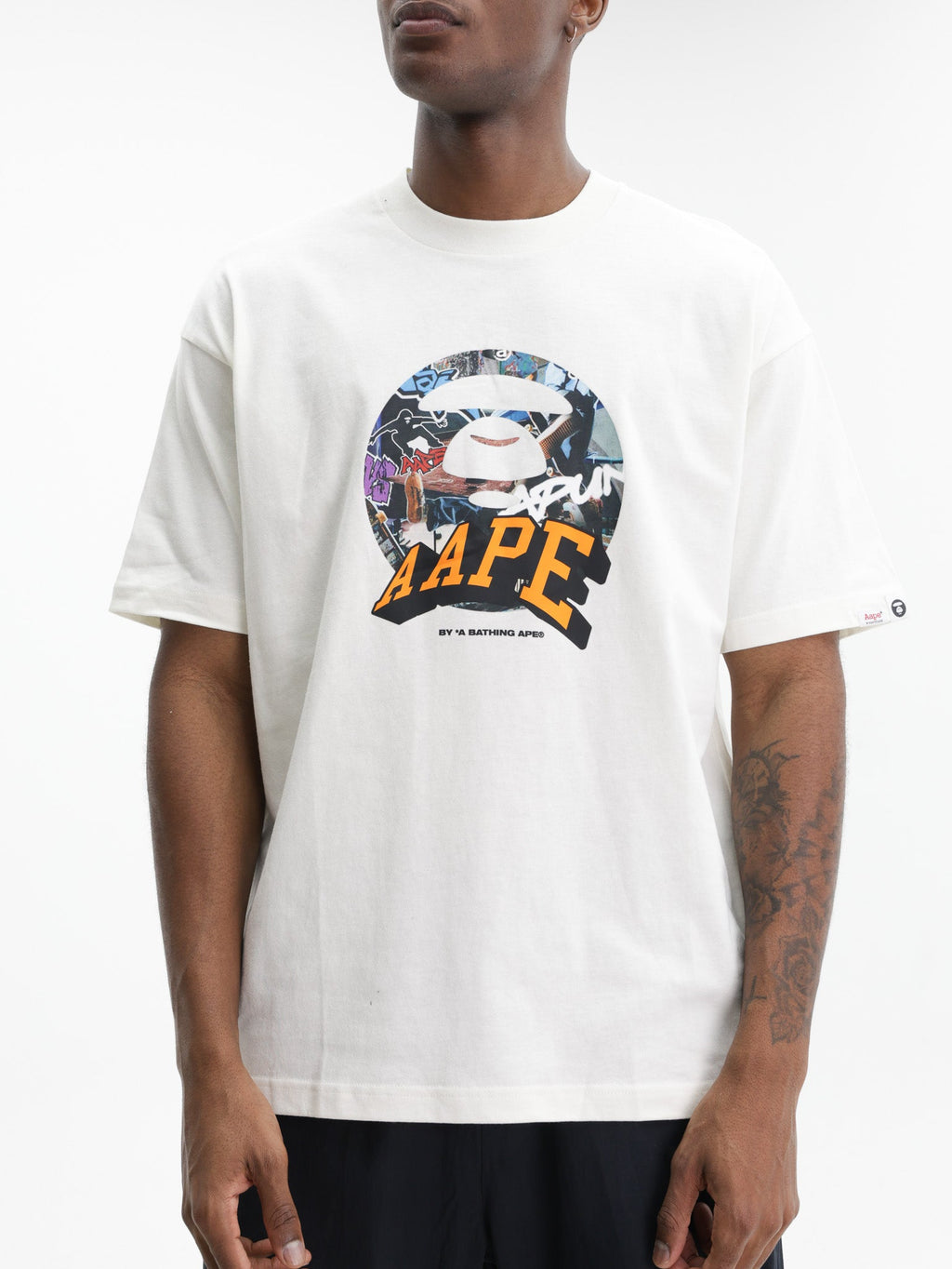 Aape T-Shirt Centre Logo Ivory