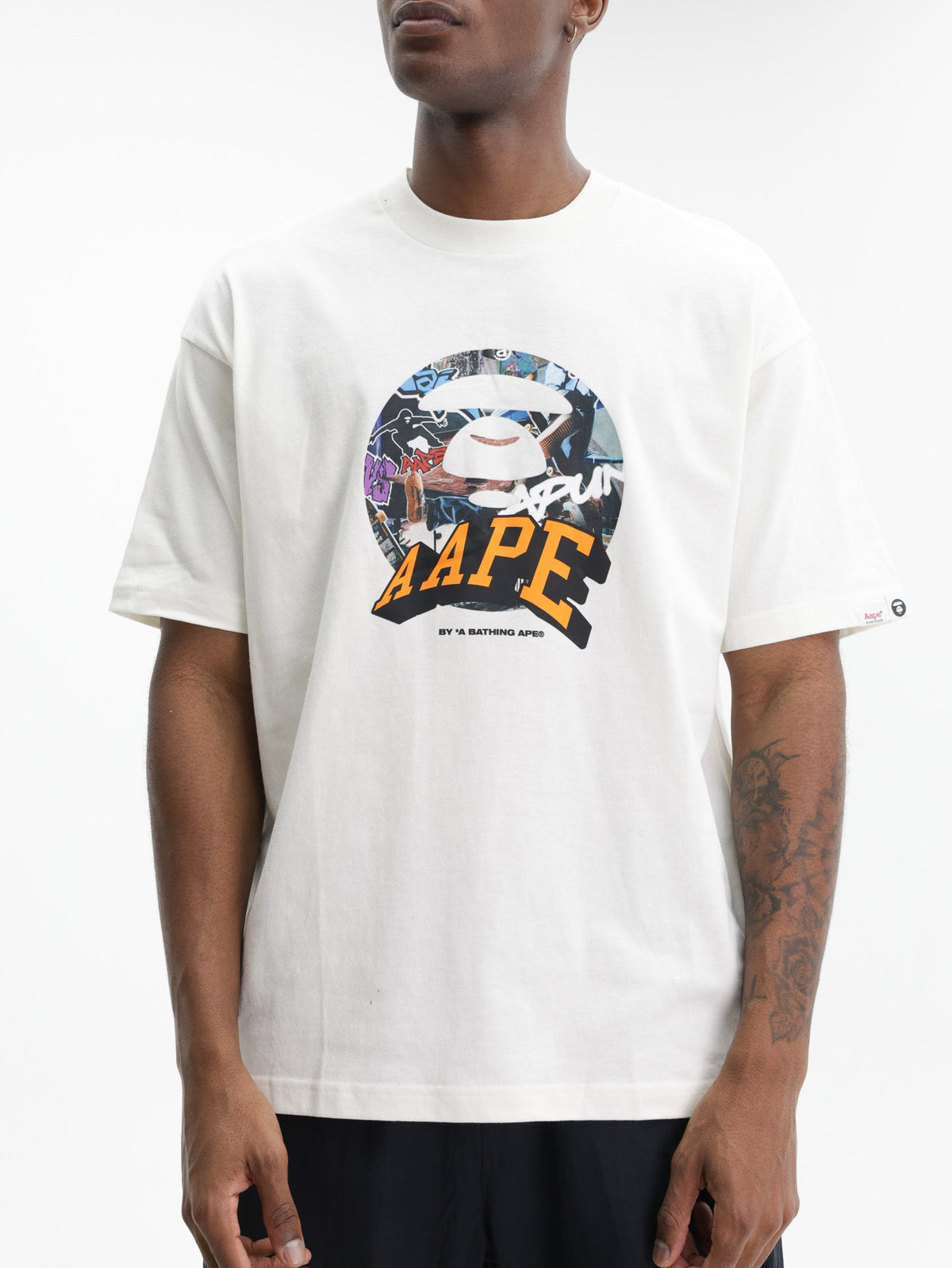 Aape T-Shirt Centre Logo Ivory