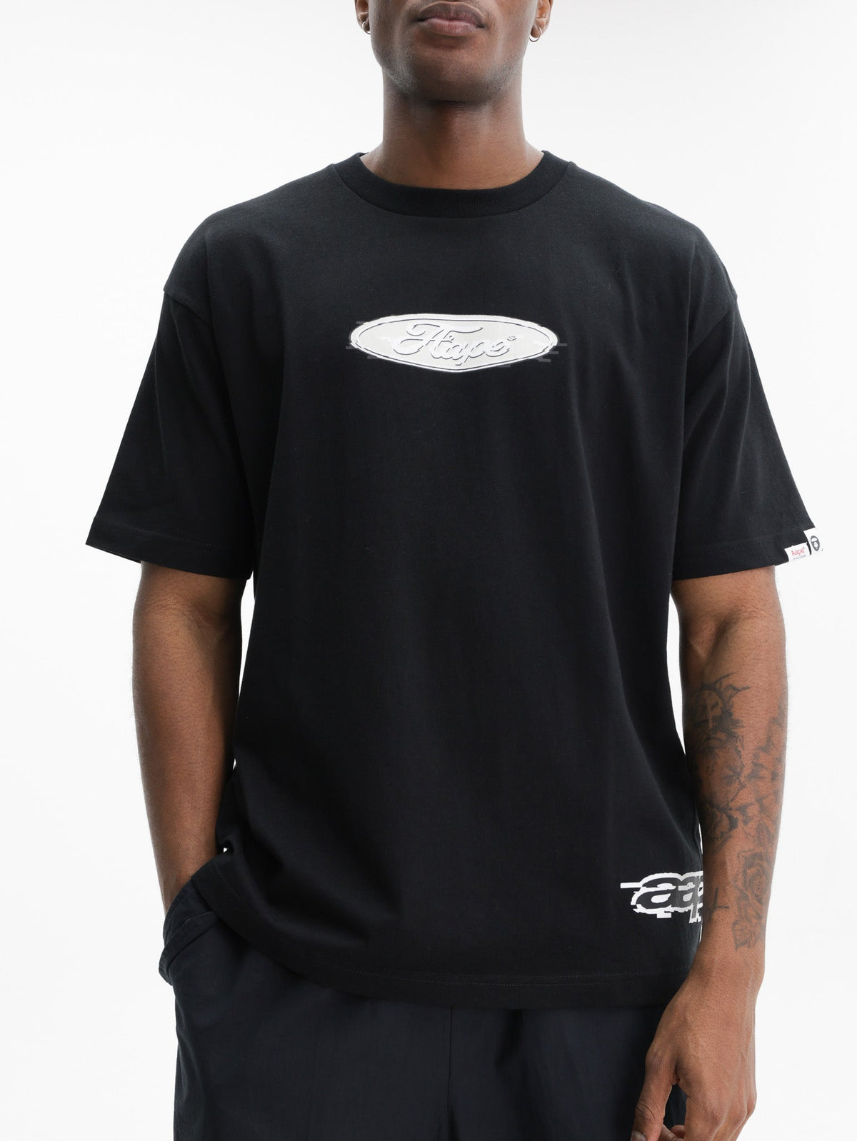 Aape T-Shirt Oval Logo Black