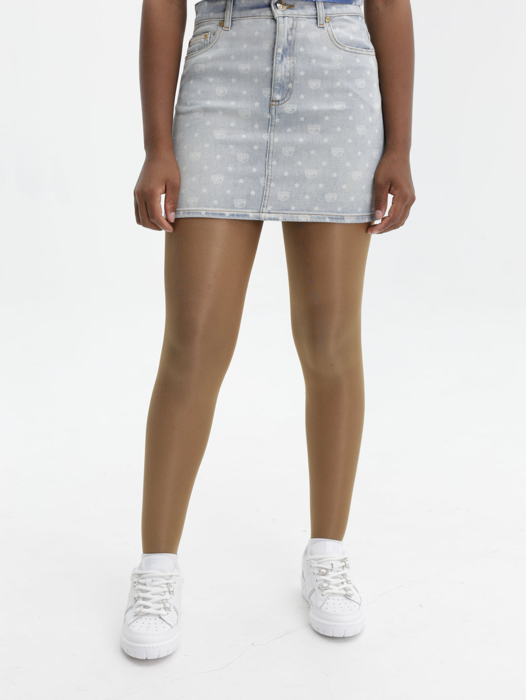 Chiara Ferragni Skirt Logo Denim