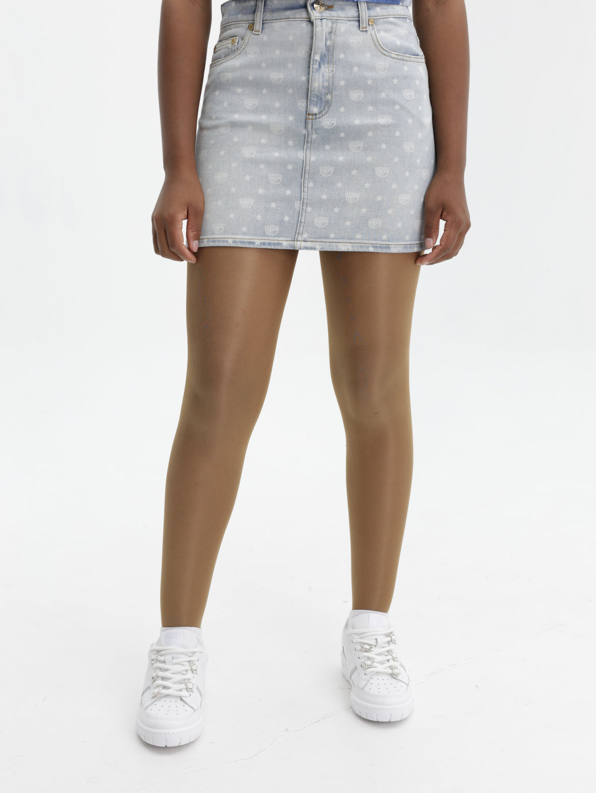 Chiara Ferragni Skirt Logo Denim