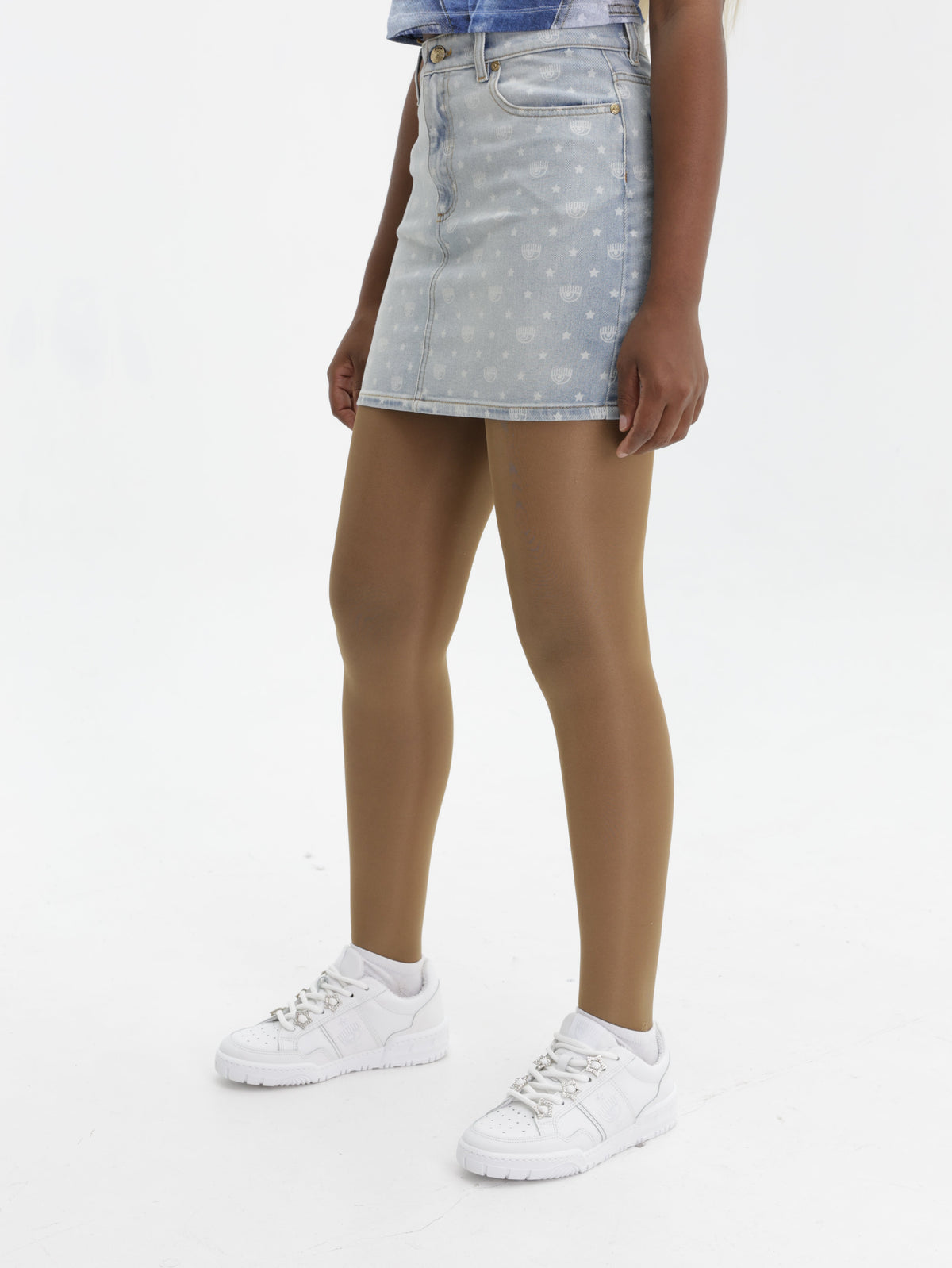 Chiara Ferragni Skirt Logo Denim