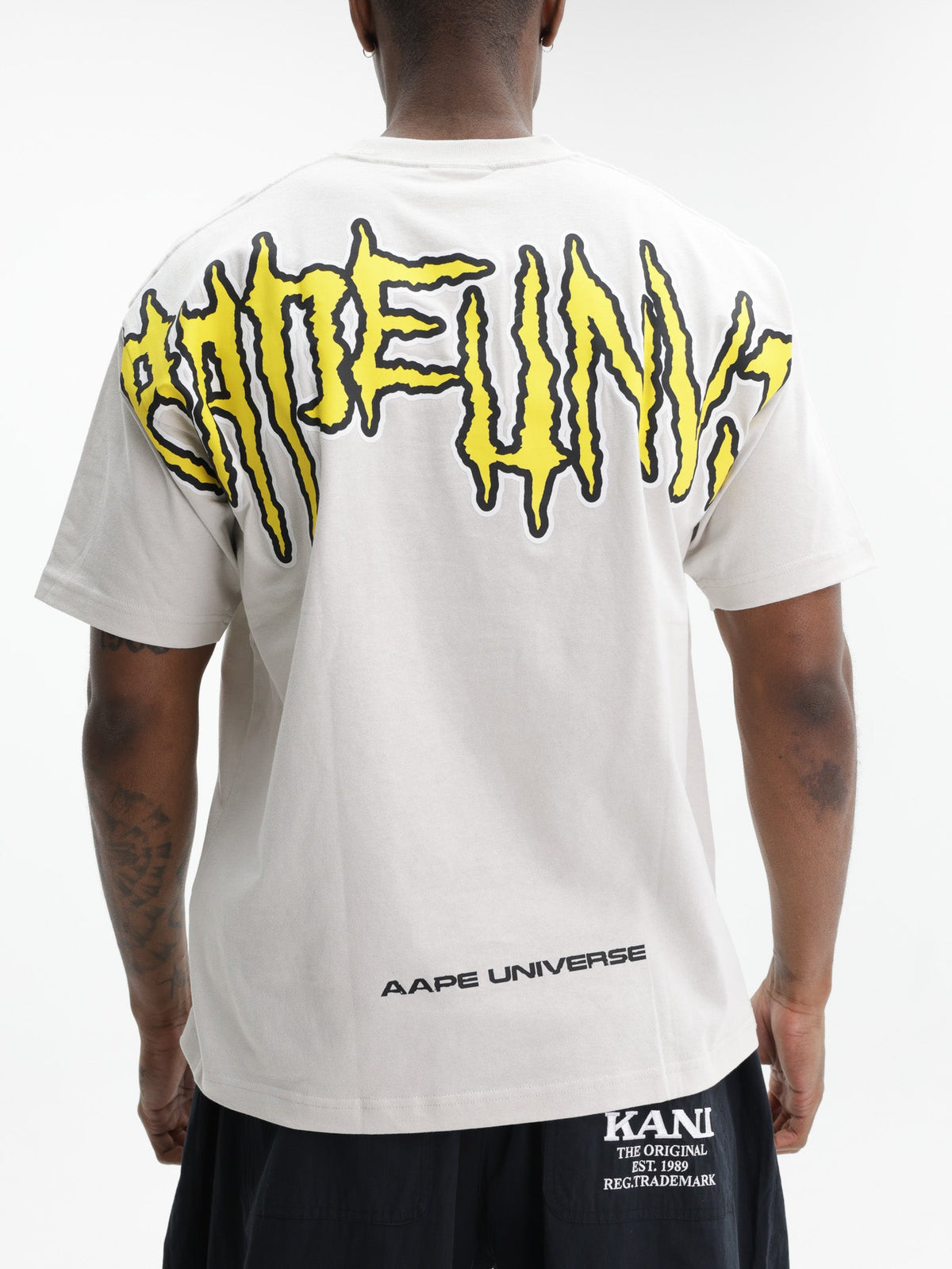 Aape T-Shirt Graphic Print Grey-Yellow