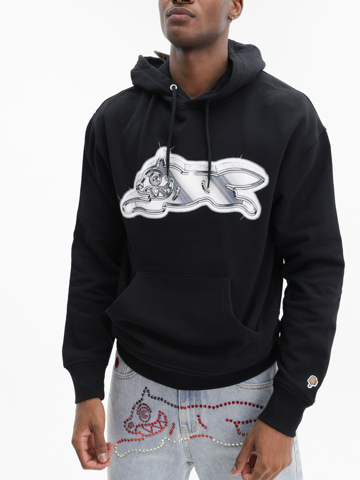 Ice-cream Hoodie Iced Out Dog Popover Black