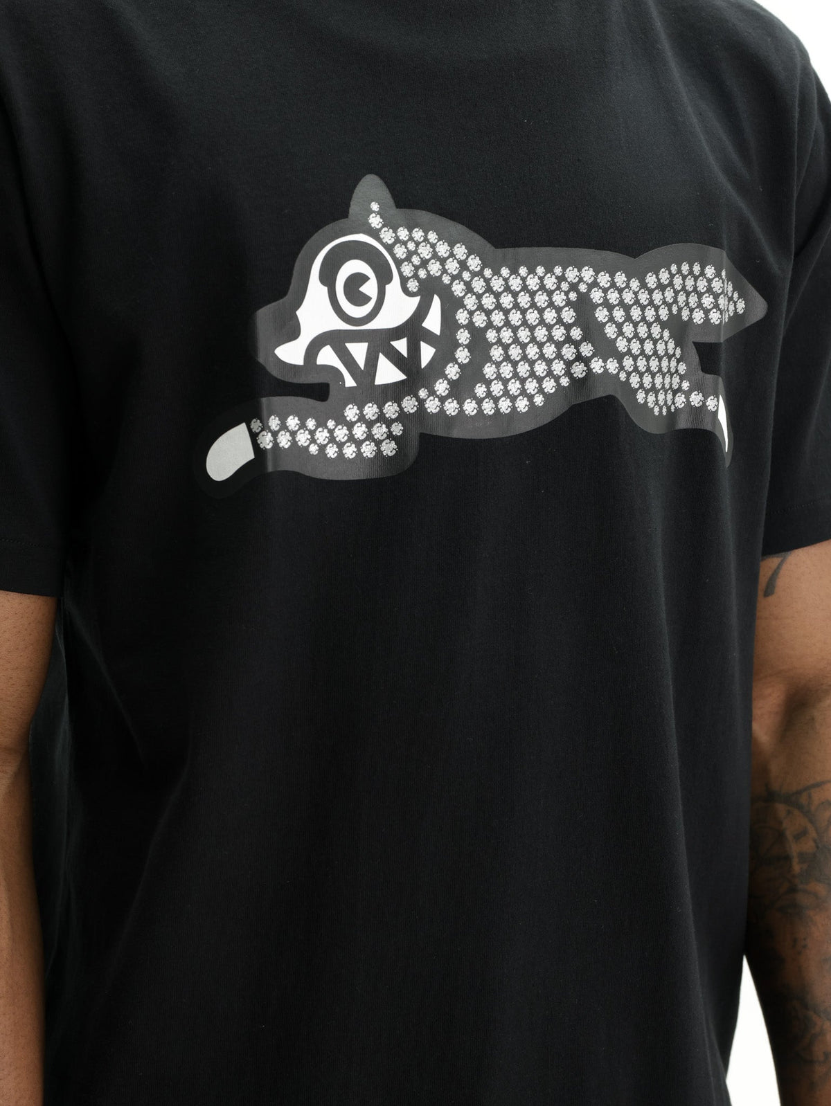 Ice-cream T-Shirt Running Dog Logo Black