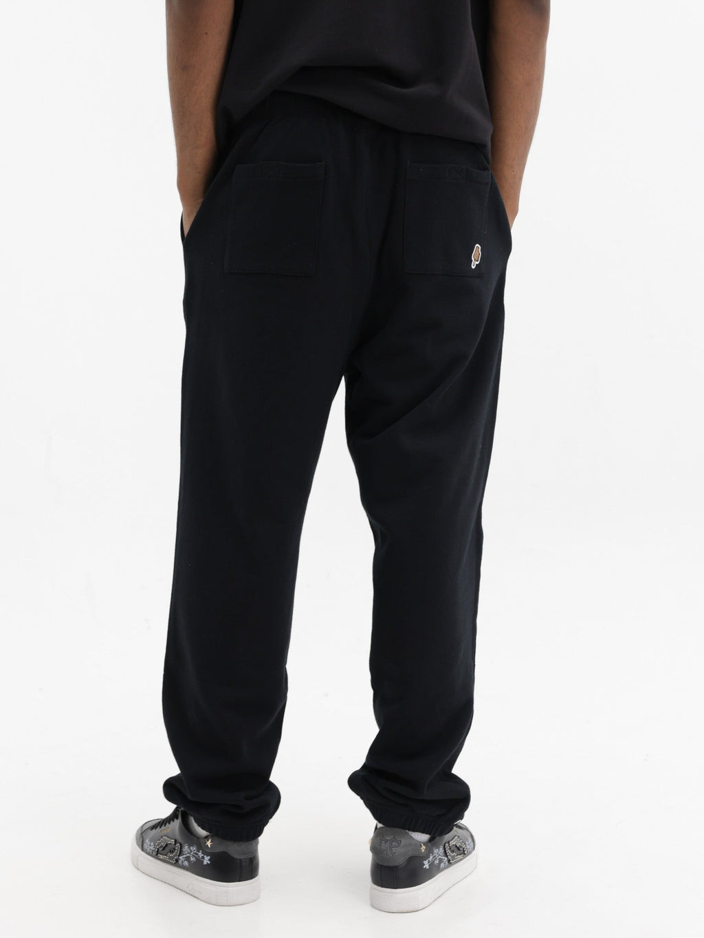 Ice-Cream Track Pants Chrome Script Black