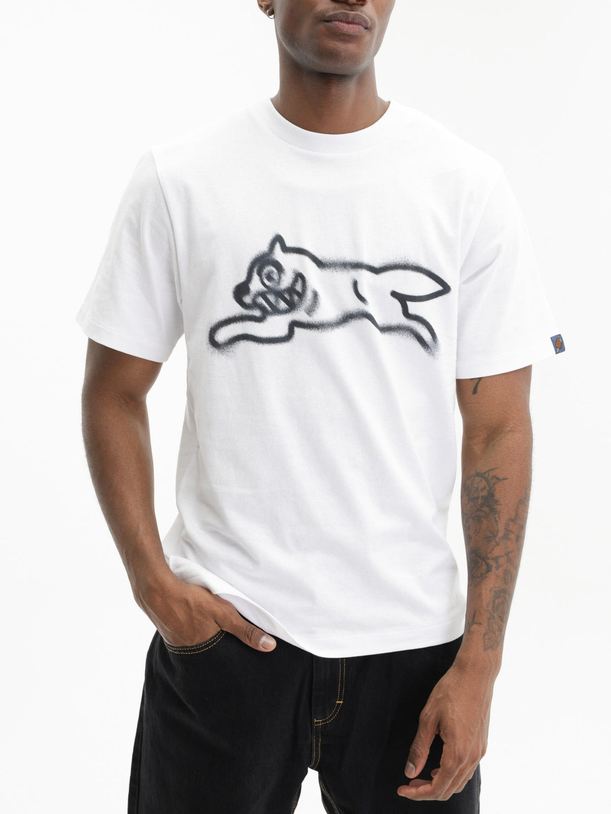 Ice-cream T-Shirt Spray Paint Dog White