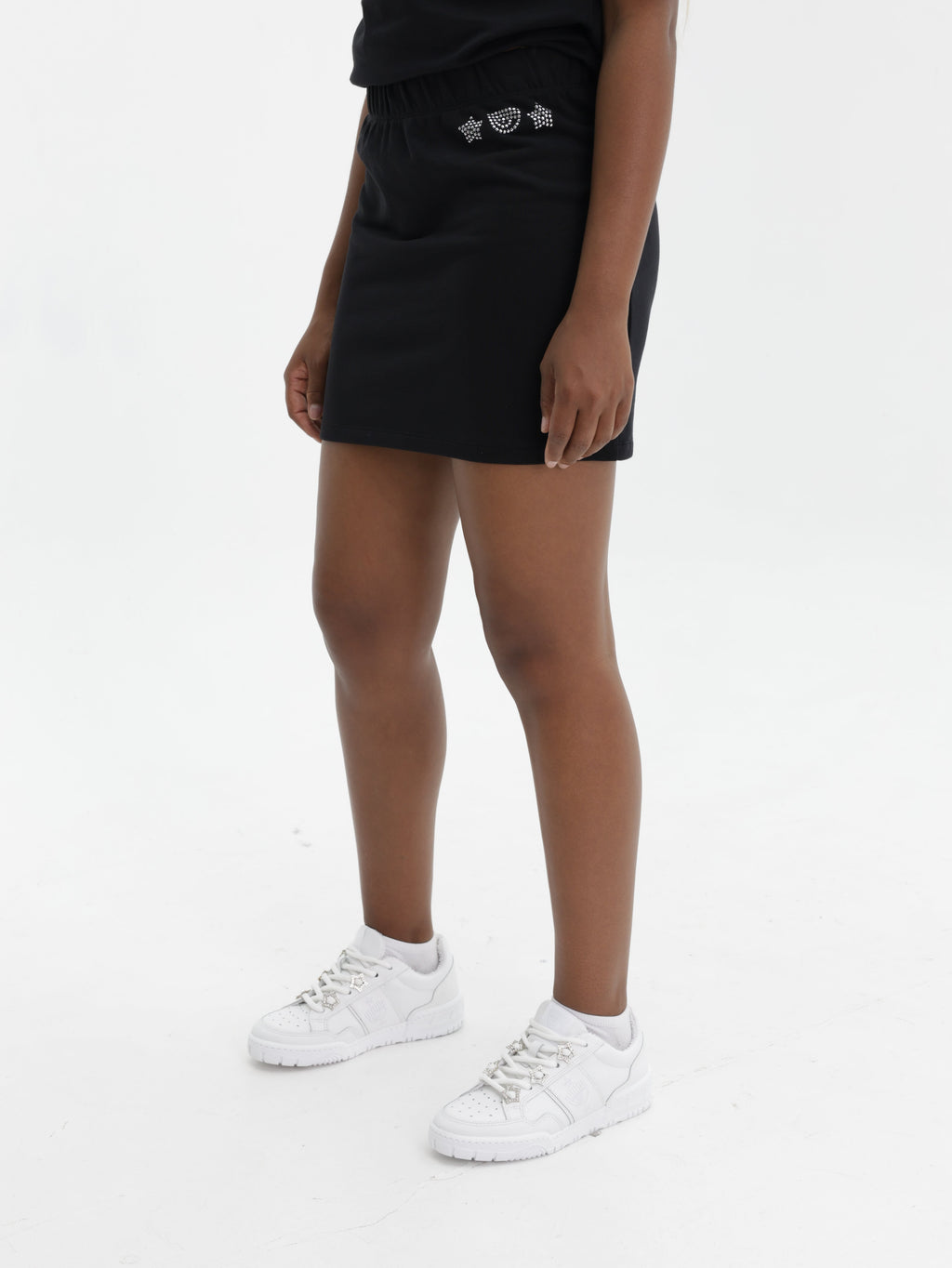 Chiara Ferragni Skirt Side Logo Black
