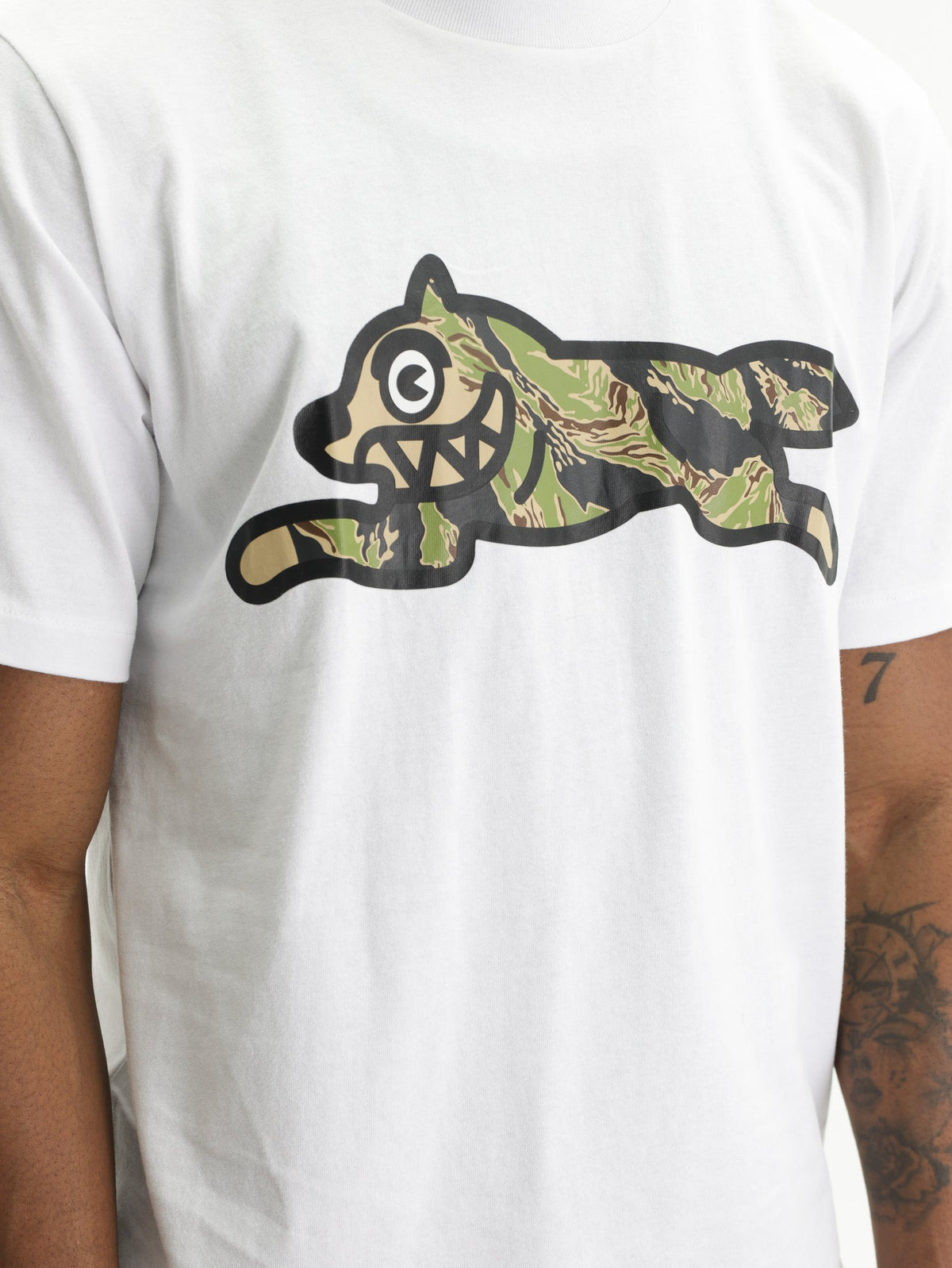 Ice-cream T-Shirt Camo Dog Logo White