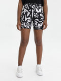 Chiara Ferragni Shorts Graphic Print Black-White