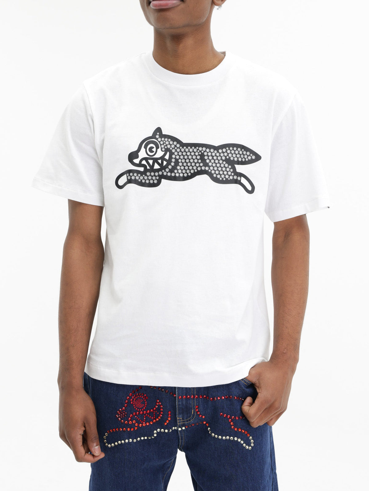 Ice-cream T-Shirt Running Dog Logo White