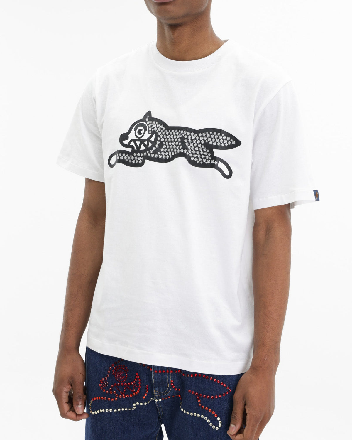 Ice-cream T-Shirt Running Dog Logo White