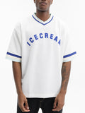 Ice-cream T-Shirt V-neck Sports Jersey White