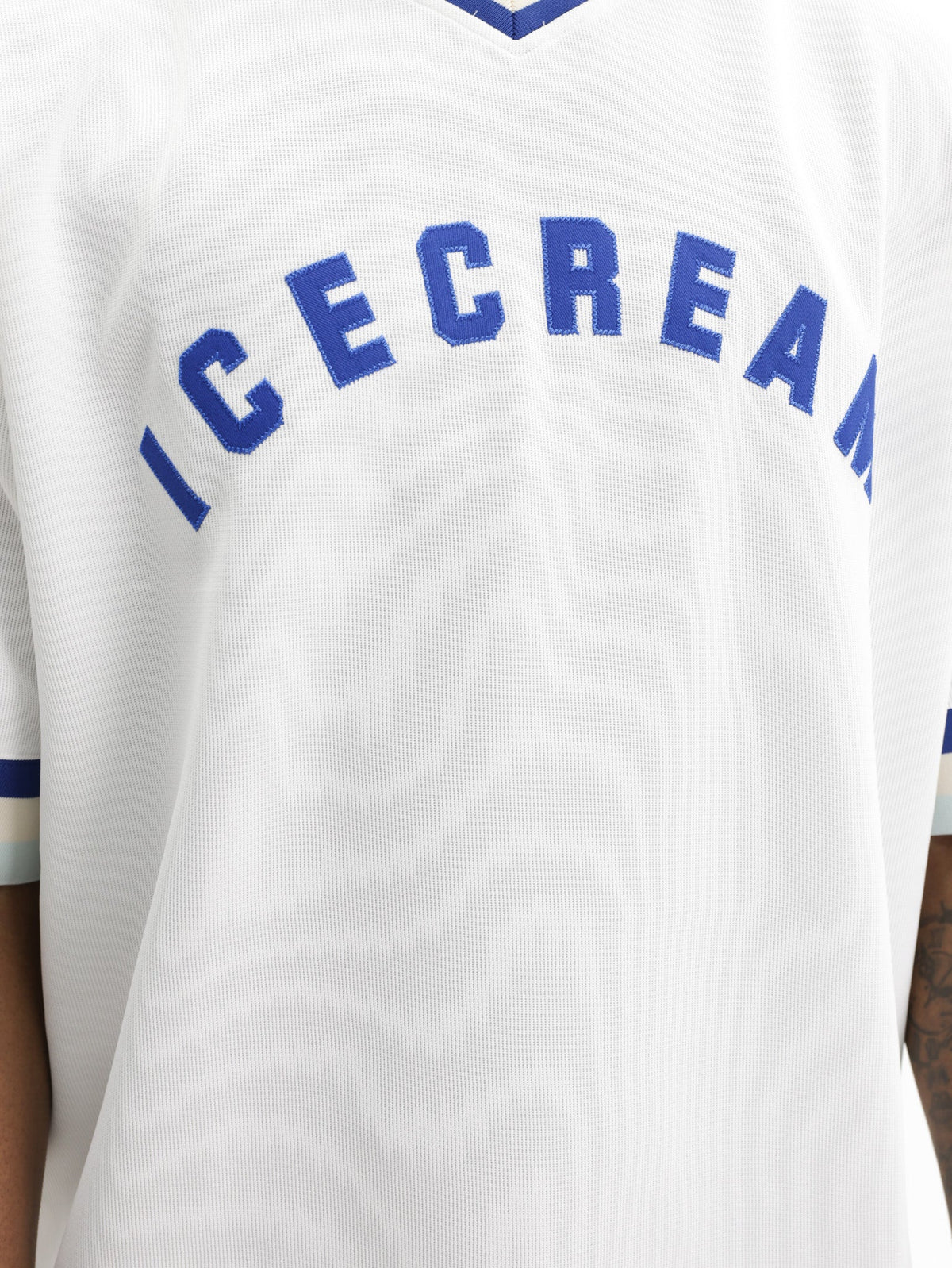Ice-cream T-Shirt V-neck Sports Jersey White
