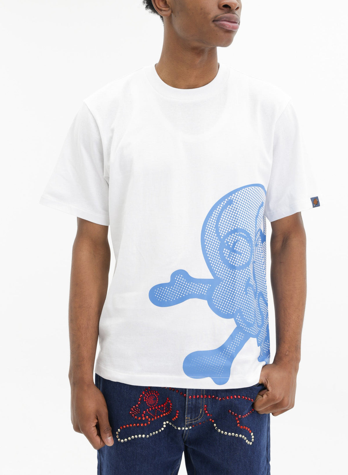 Ice-cream T-Shirt Blue Mesh Ic Logo White