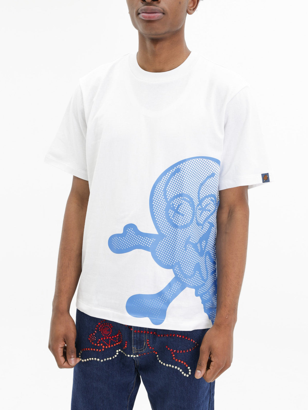 Ice-cream T-Shirt Blue Mesh Ic Logo White